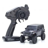 Mini-Z 4x4 1/24 Jeep Wrangler Unlimited Rubicon Granite Crystal Metallic Crawler w/ KT-531P Radio Readyset RTR EP Car Kit