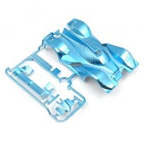 Mini 4WD Heat Edge Light Blue Metal Plated Body