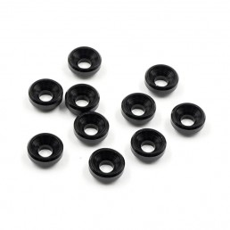 Aluminum Countersunk Servo Shim 10 pcs Black