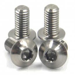 TC4 Titanium M3x5mm High Precision UFO Head Socket Screw 4 pcs