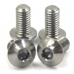 TC4 Titanium M3x6mm High Precision UFO Head Socket Screw 4 pcs