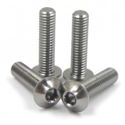 TC4 Titanium M3x12mm High Precision UFO Head Socket Screw 4 pcs