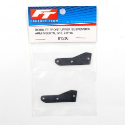 RC8B4 G10 2mm FT Front Upper Suspension Arm Inserts 2 pcs