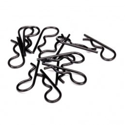 Heavy-duty Black Body Clips 12 pcs Black For TRX-4 TRX-6