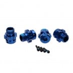 XO-1 Aluminum 17mm Brightly Anodized Splined Wheel Hubs 4 pcs Blue w/ Wheel Nuts For 6mm Axles