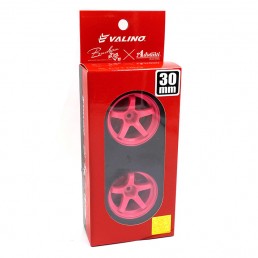 R-SPEC VALINO GV330 30mm Offset +9 Rim 2 pcs Fluorescent Pink For 1/10 RC Drift