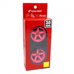 R-SPEC VALINO GV330 30mm Offset +9 Rim 2 pcs Fluorescent Pink For 1/10 RC Drift