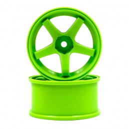 R-SPEC VALINO GV330 26mm Offset +7 Rim 2 pcs Fluorescent Green For 1/10 RC Drift