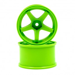 R-SPEC VALINO GV330 30mm Offset +9 Rim 2 pcs Fluorescent Green For 1/10 RC Drift