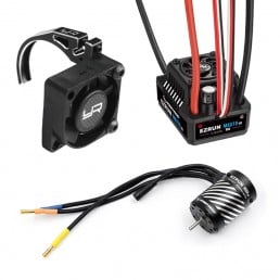 EZRUN MAX10 G2 80A Sensorless Brushless ESC w/3652SD G3 5400kv Motor & YR Fan Combo Set For 1/10 RC